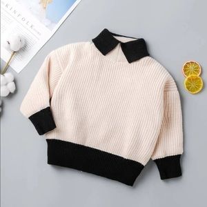 Toddler boys collar sweater